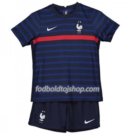 Frankrig Børn Hjemme Fodboldsæt Euro 2020 S/S (+ Korte bukser)